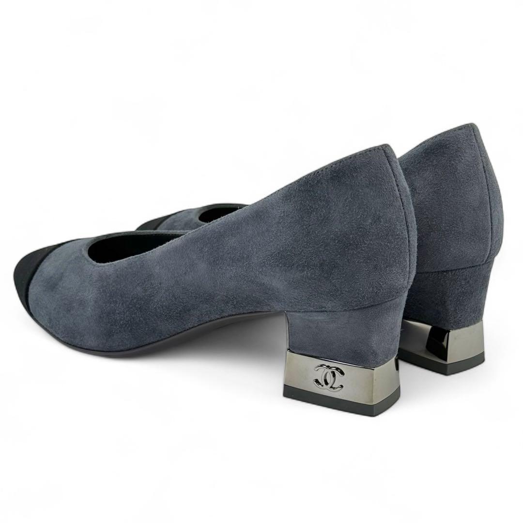 【極美品】シャネル　ココマーク　スエード　レザー　パンプス　ヒール　靴
