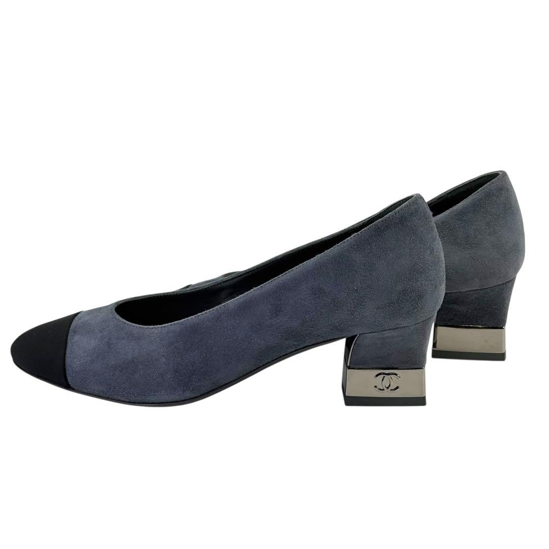 【極美品】シャネル　ココマーク　スエード　レザー　パンプス　ヒール　靴