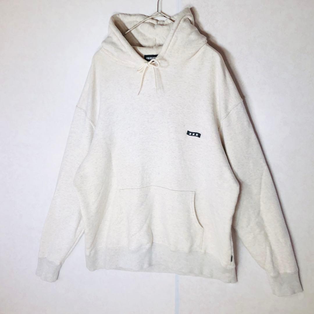 【人気XLサイズ】ゴッドセレクション ロゴワッペン スモールボックスロゴパーカー