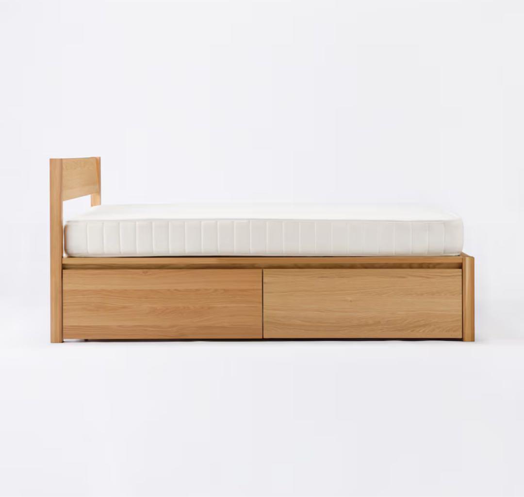 チョコミント様用: 【無印良品】木製ベッドフレーム　オーク材　セミダブル収納4個