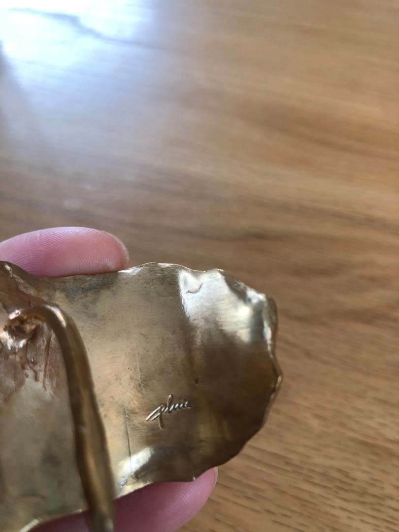 PLUIE ブルーヘアピアス シャンパーニュ（ゴールド色）