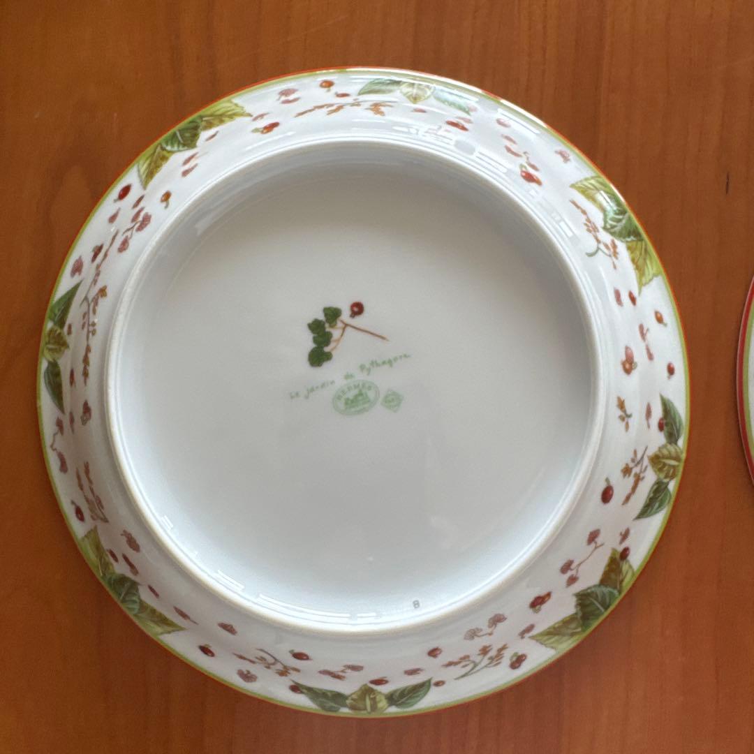 美品/ エルメス　ピタゴラスの庭　プレート　２枚セット