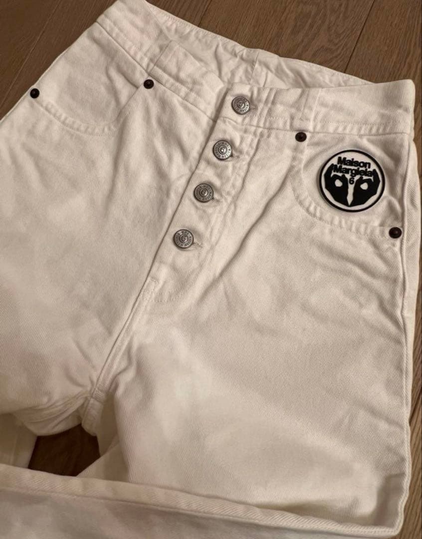 mm6 メゾンマルジェラ デニムパンツ　ホワイト