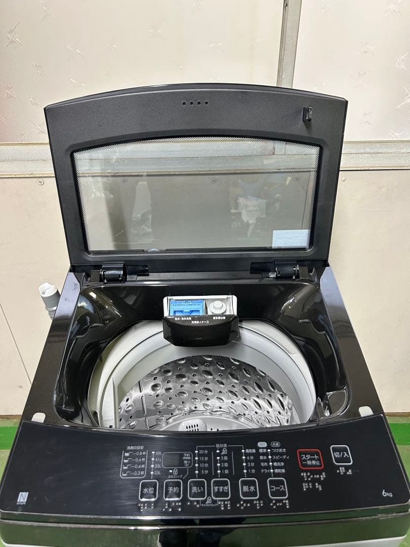 ◆NITORI 洗濯機 6kg ブラック オシャレ NTR60 BK