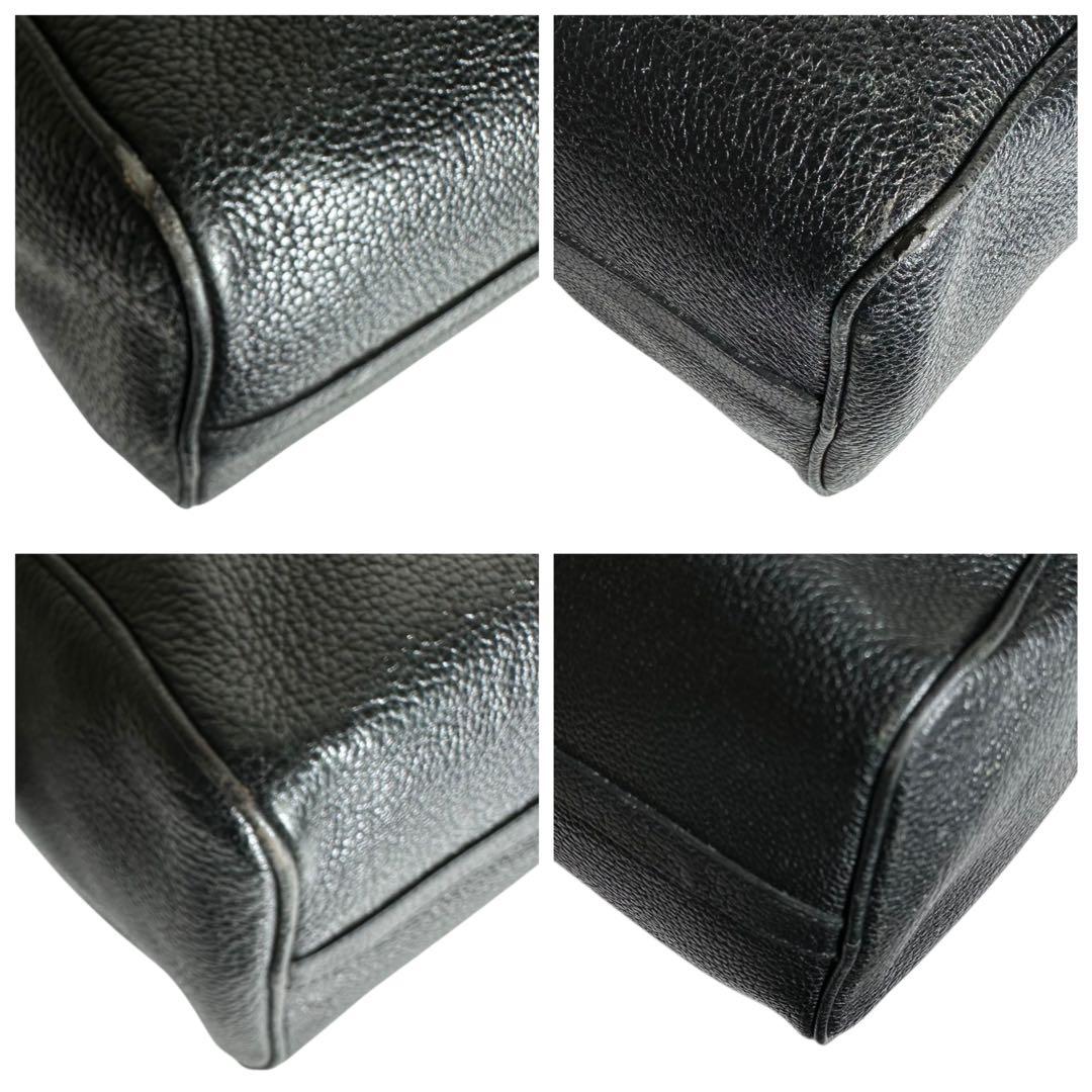 ポロ ラルフローレン　ミニ ボストンバッグ　本革　レザー　ブラック