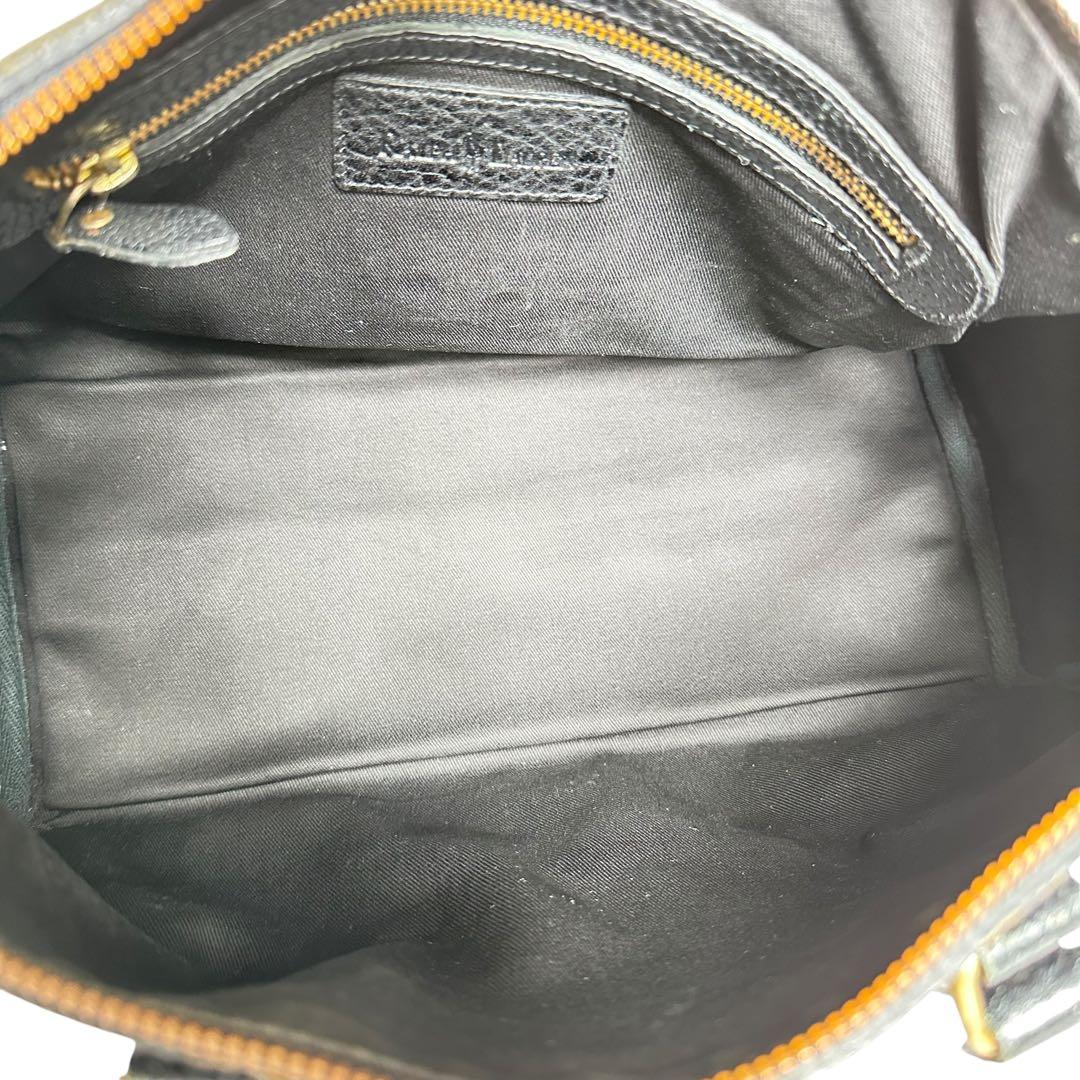 ポロ ラルフローレン　ミニ ボストンバッグ　本革　レザー　ブラック