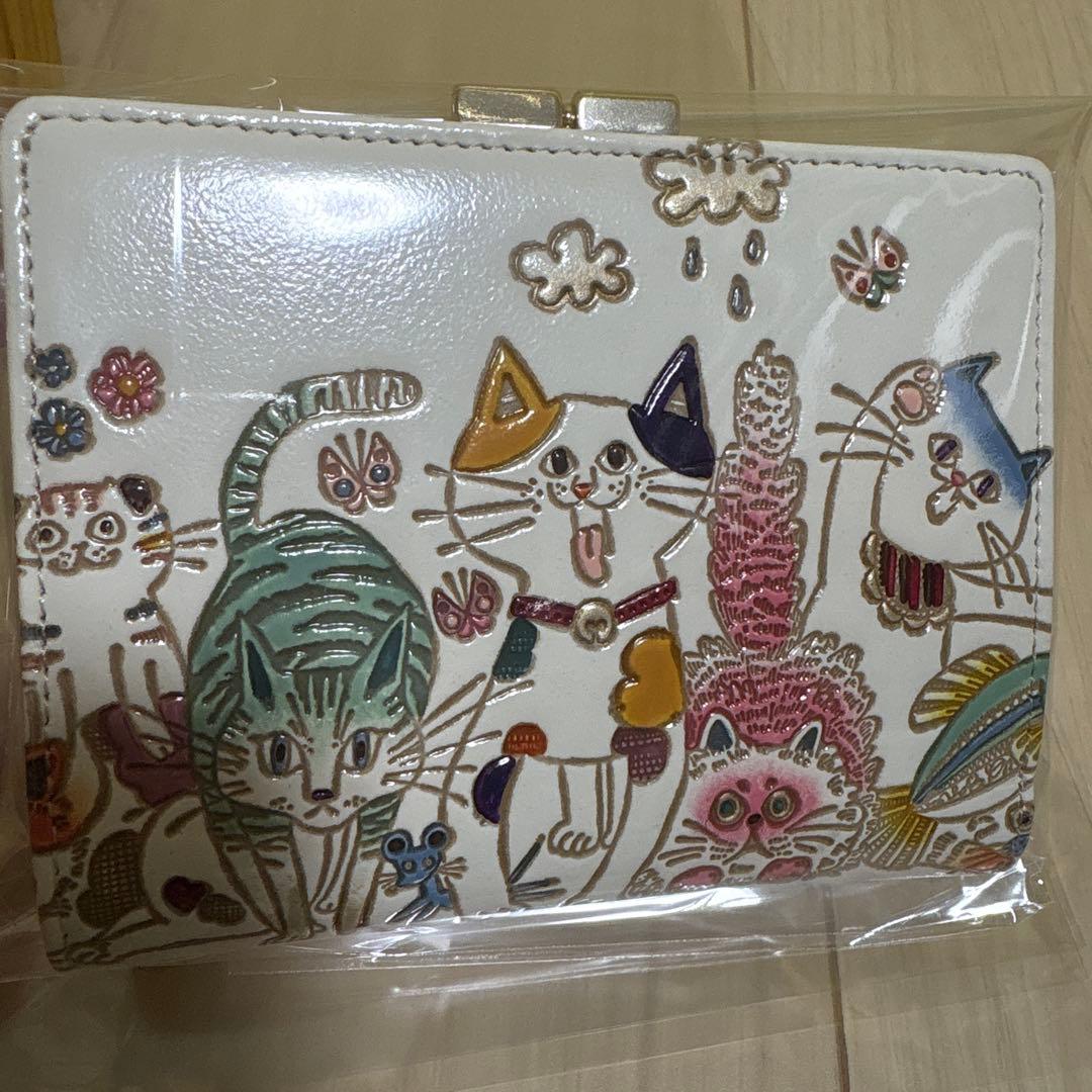 ♡文庫屋大関　ねこちゃん二つ折り財布♡