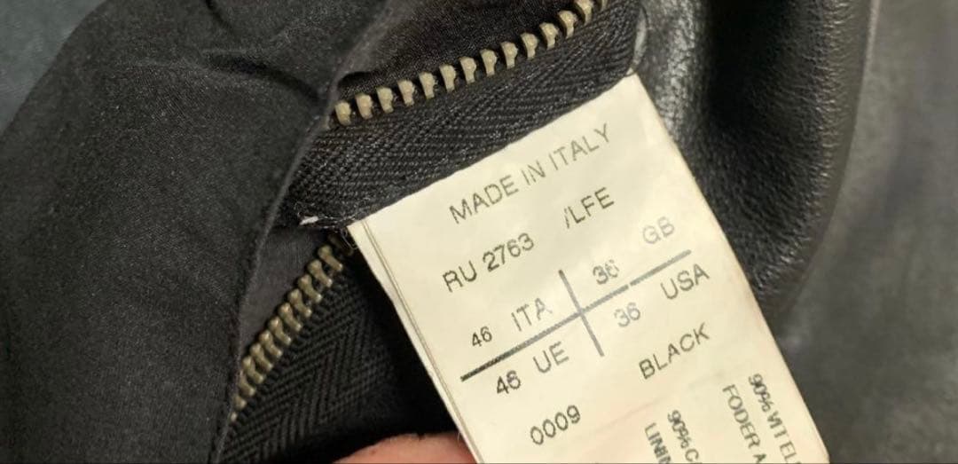 リックオウエンス　レザージャケット　ライダースジャケット