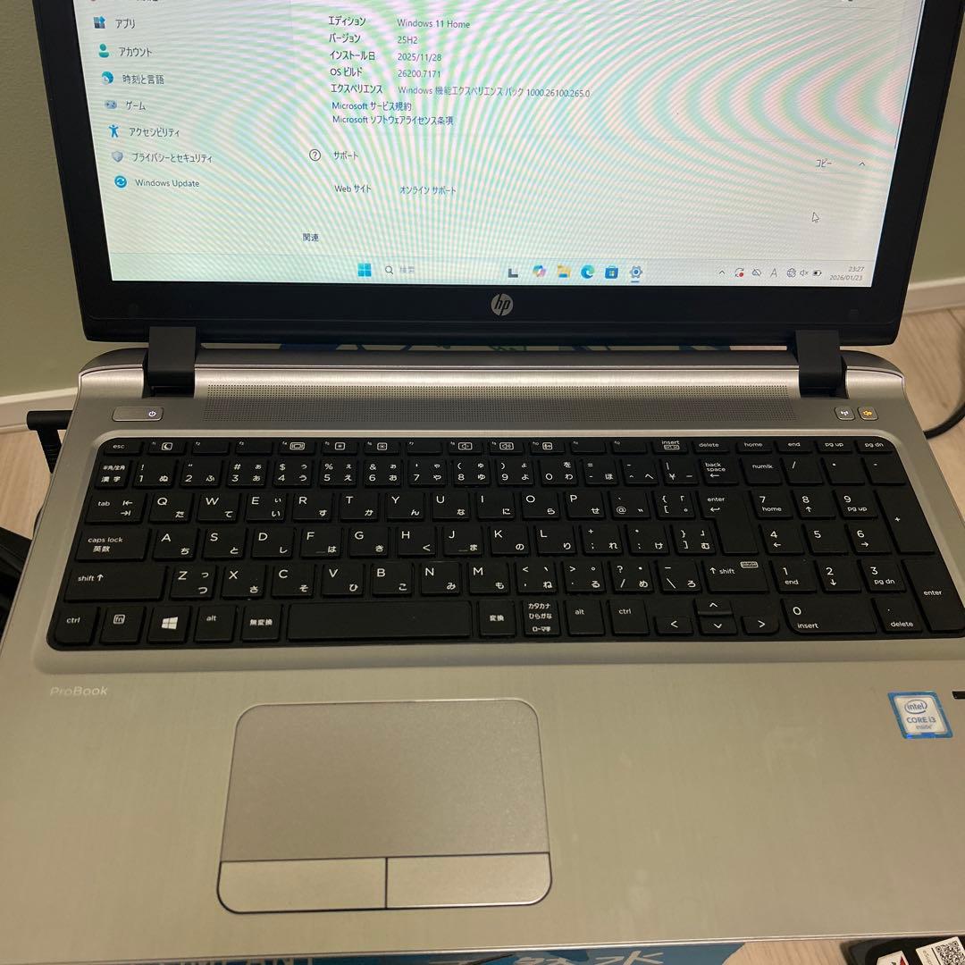 Windowsノート本体 HP 238GB windows11