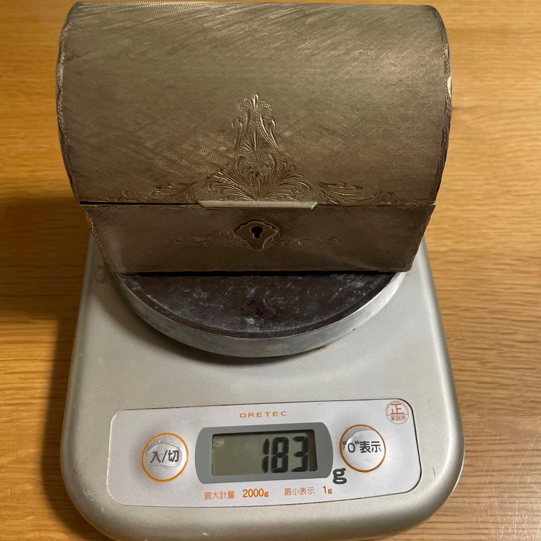 海外アンティーク　シルバー　ジュエリーボックス
