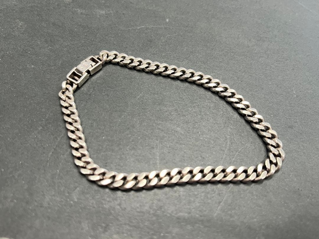 シルバー 925 喜平ブレスレット チェーンブレスレット ロック式