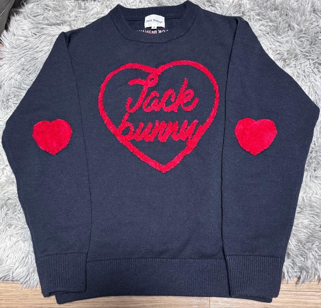 Jack Bunny ネイビー ハートセーター サイズ2