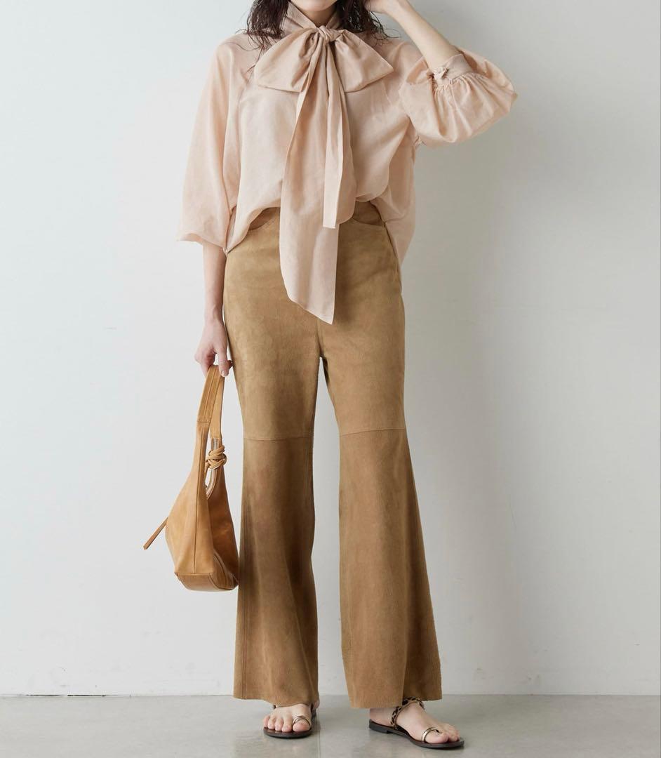 ウィムガゼット　シルクローンボウタイブラウス