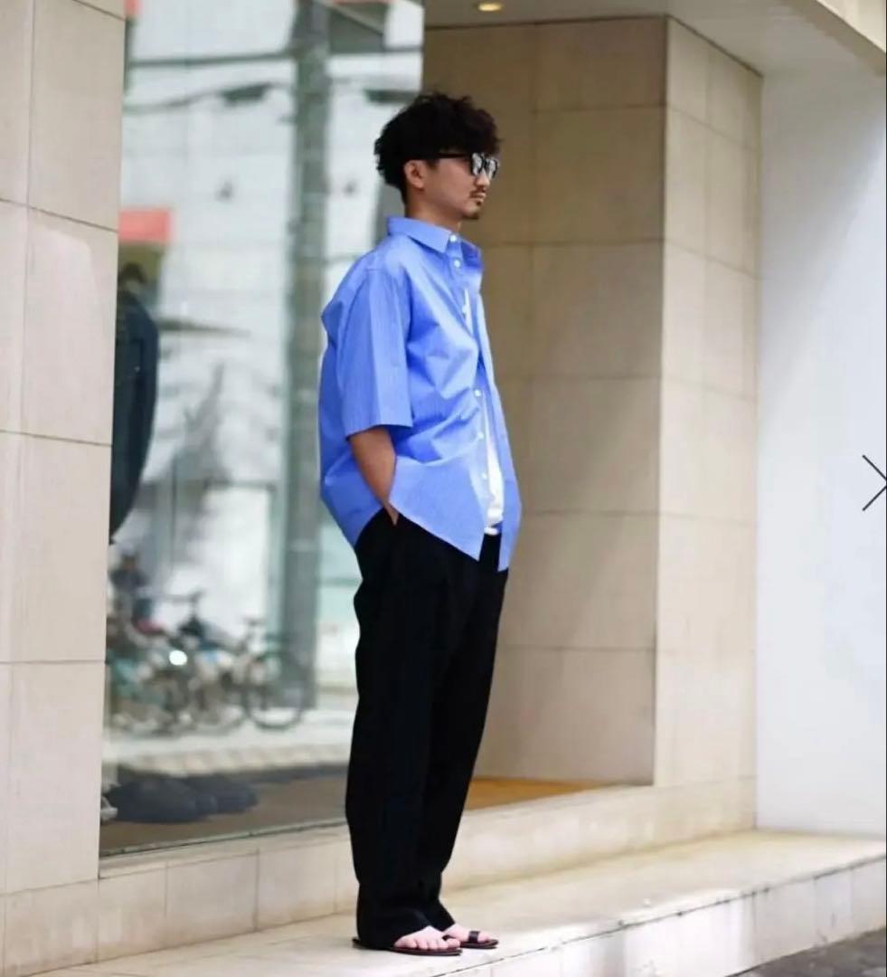 トップス AURALEE 25SS STRIPE HALF SLEEVED SHIRT