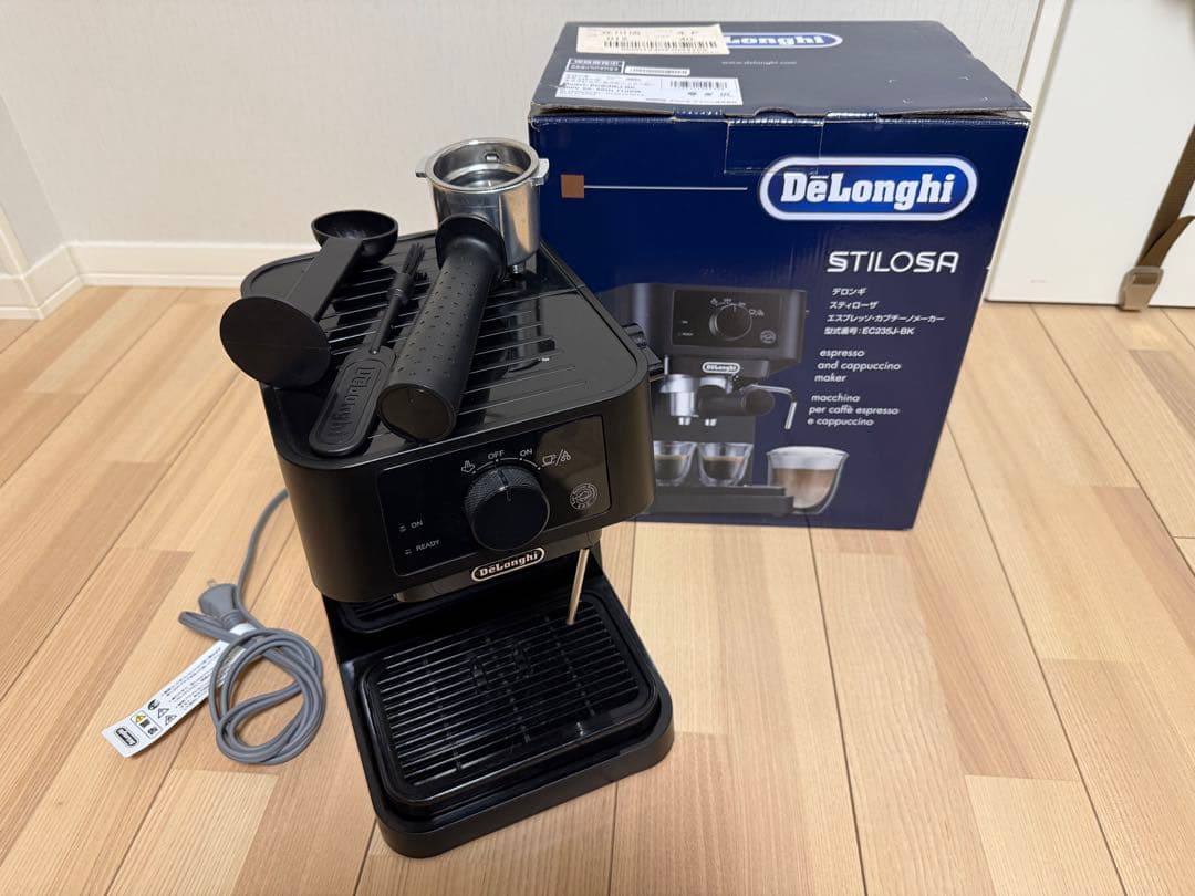 デロンギ スティローザ エスプレッソマシン EC235J-BK おまけ付き