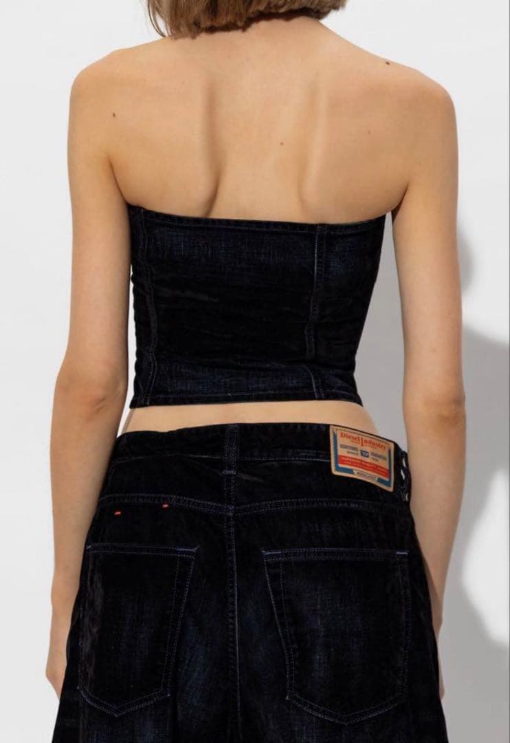 【未使用】DIESEL チューブトップ DE-VILLE-D デニム e6