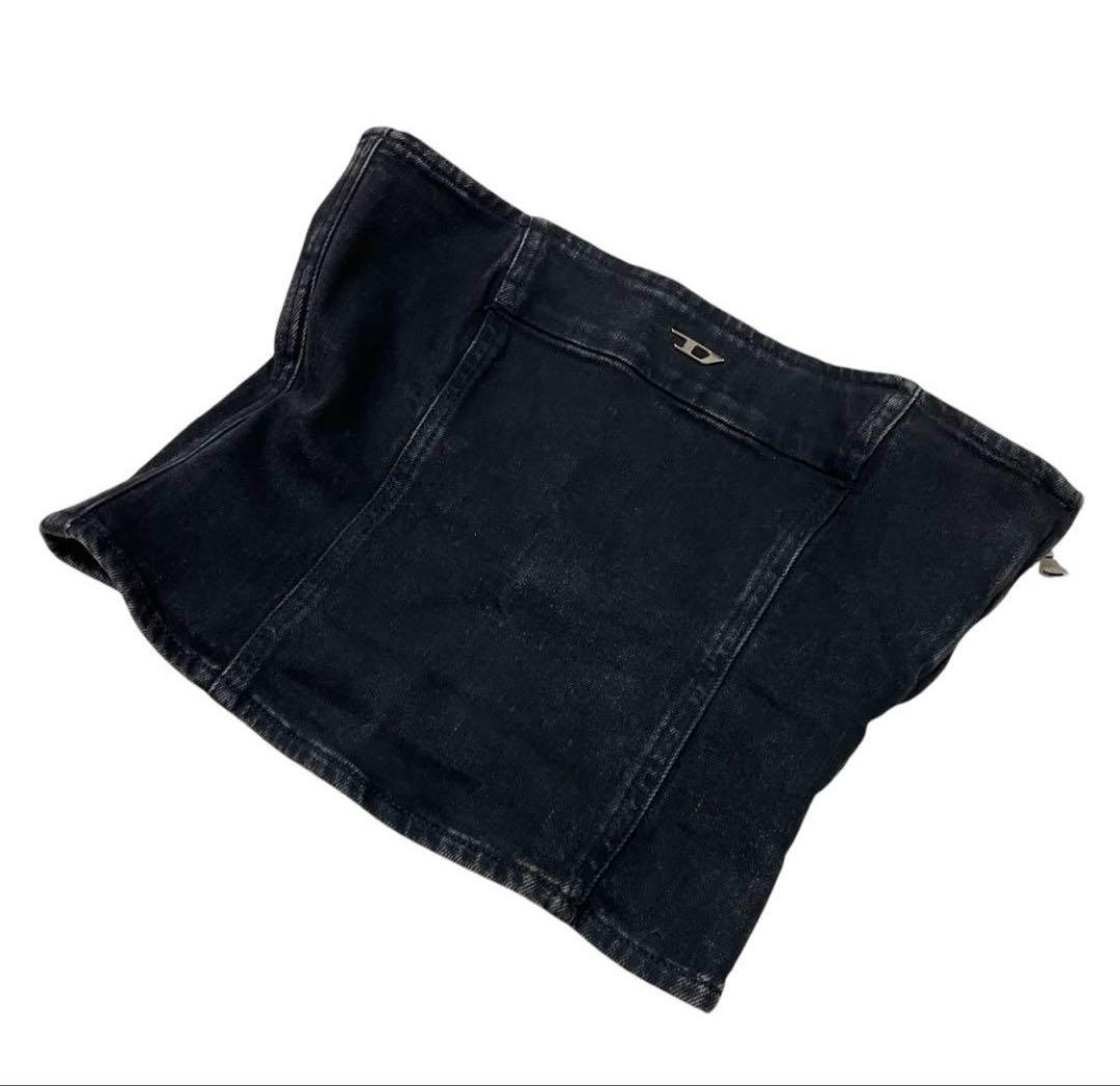 【未使用】DIESEL チューブトップ DE-VILLE-D デニム e6