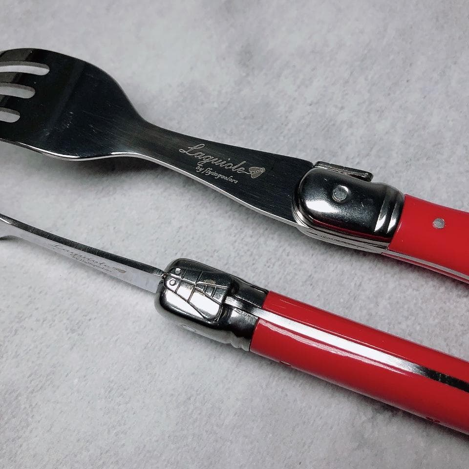 【数量限定】LAGUIOLE ラギオール カトラリー 34本セット レッド 赤