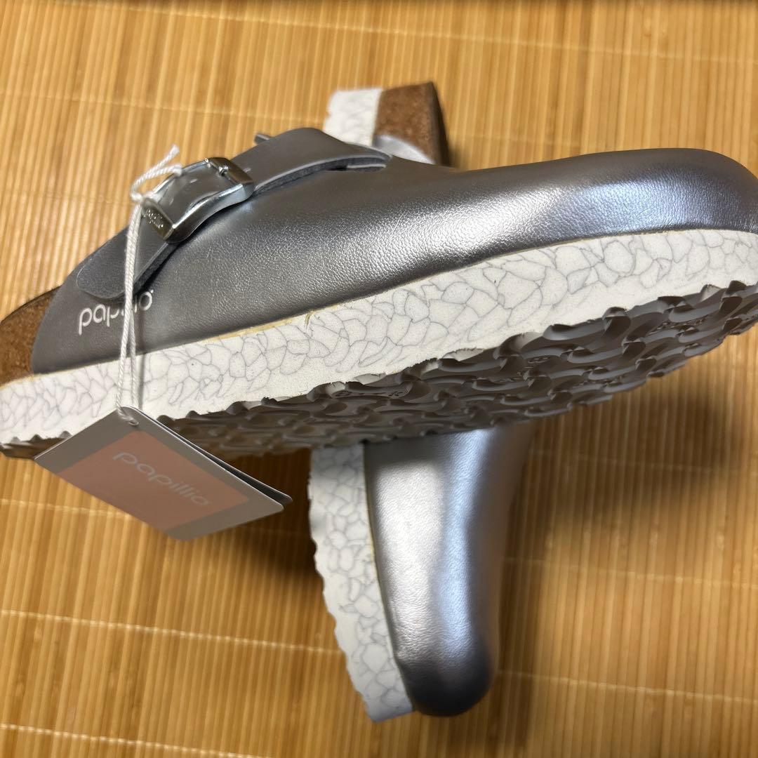 ビルケンシュトック　papillio シルバー クロッグサンダル 38