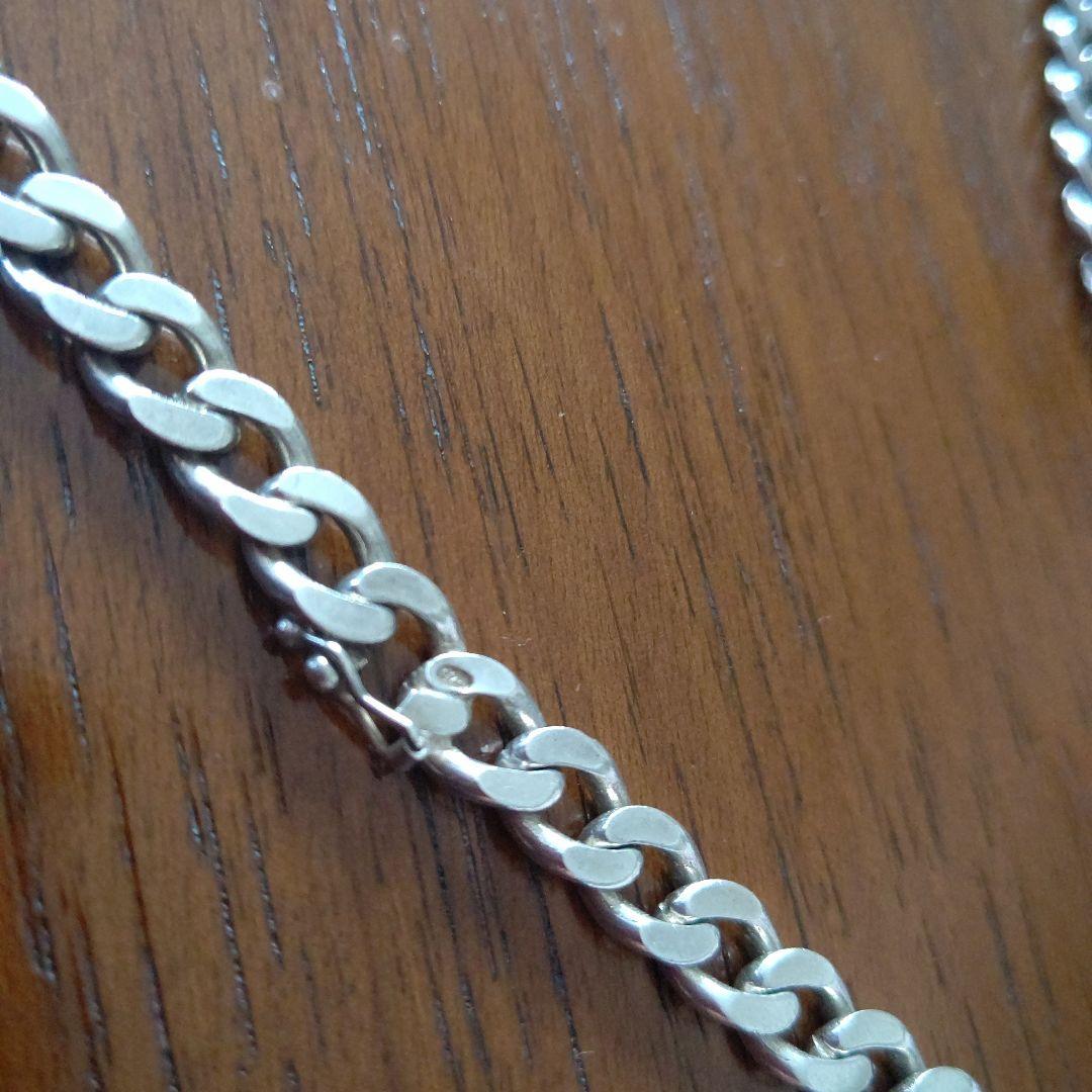 シルバー925 喜平ネックレス 幅8mm長さ50cm