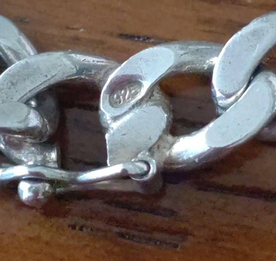 シルバー925 喜平ネックレス 幅8mm長さ50cm