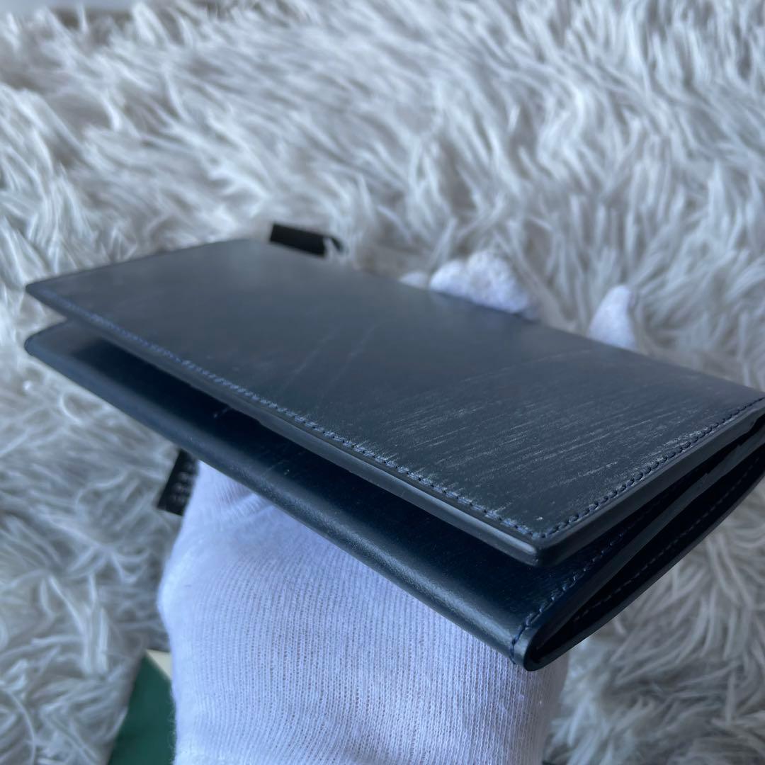 【未使用レベル】プレリー ギンザ 長財布 ブライドルレザー ネイビー