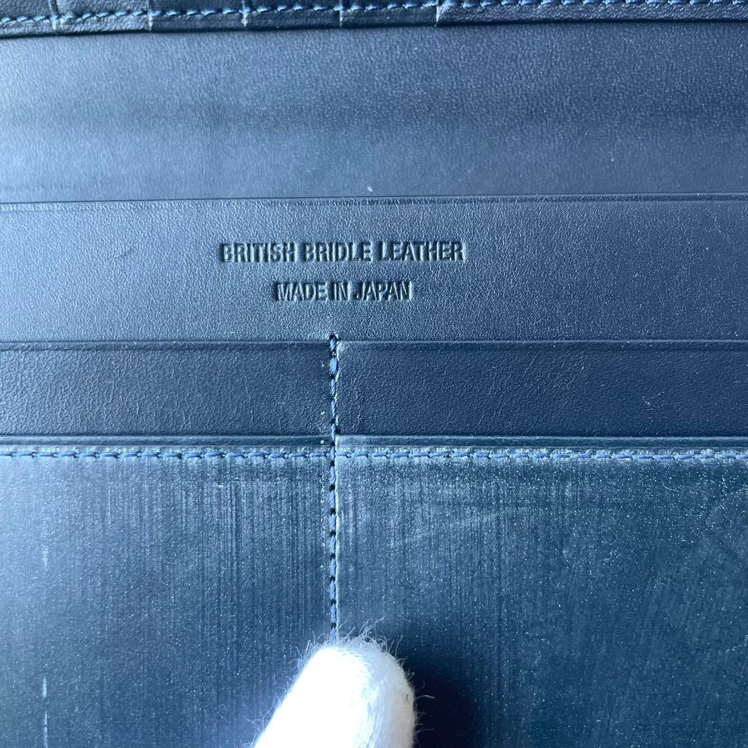 【未使用レベル】プレリー ギンザ 長財布 ブライドルレザー ネイビー