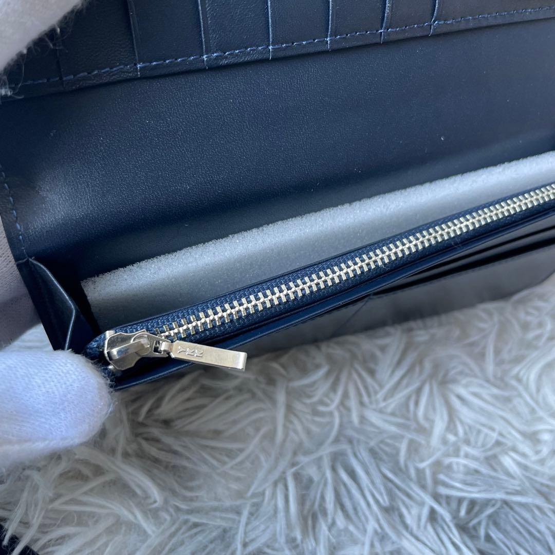 【未使用レベル】プレリー ギンザ 長財布 ブライドルレザー ネイビー