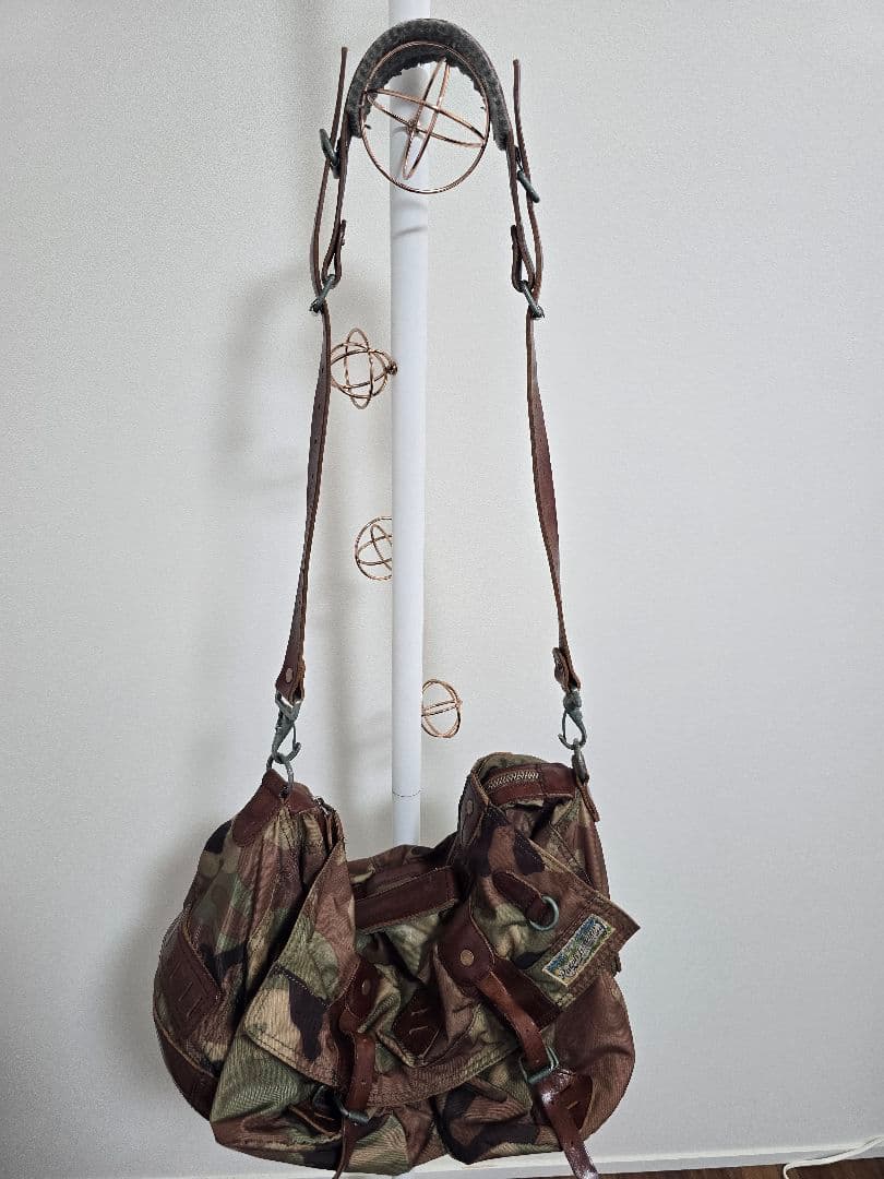 ポロラルフローレンバッグ POLO RALPH LAUREN ナイロン×レザー製