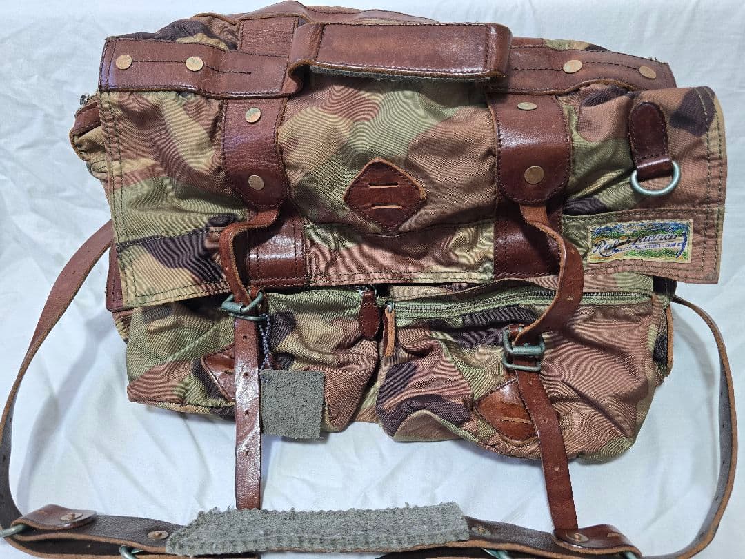 ポロラルフローレンバッグ POLO RALPH LAUREN ナイロン×レザー製