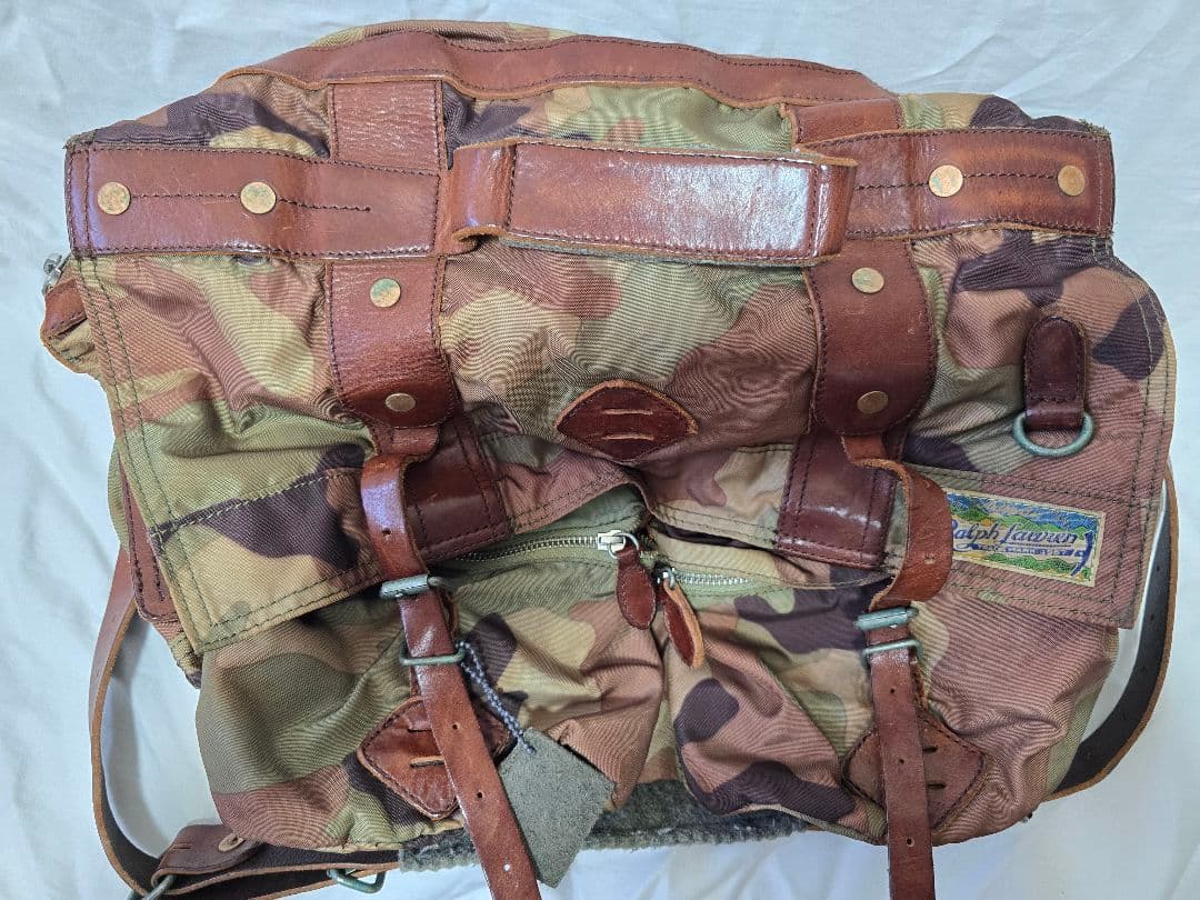 ポロラルフローレンバッグ POLO RALPH LAUREN ナイロン×レザー製