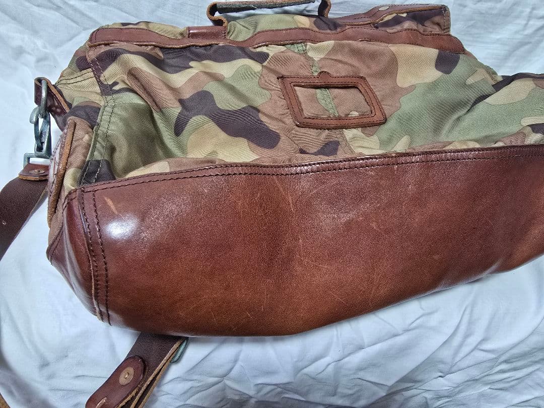 ポロラルフローレンバッグ POLO RALPH LAUREN ナイロン×レザー製