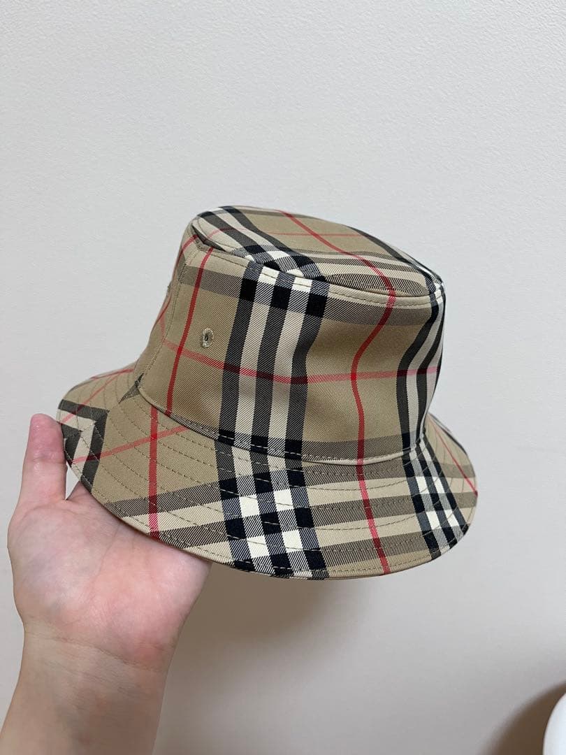 BURBERRY チェック柄 バケットハット 6-9M