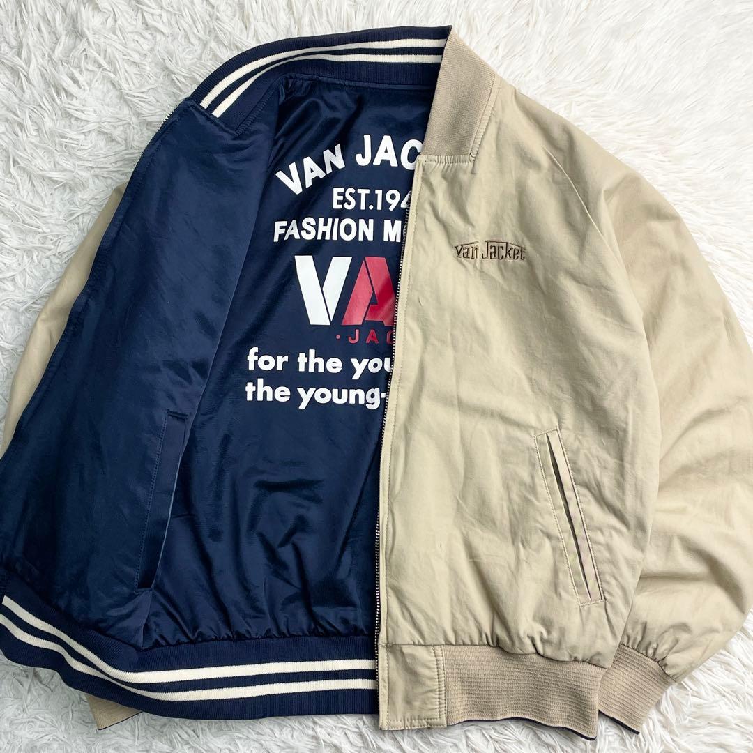 VAN JACKET 近年モデル リバーシブル スウィングトップ アーチロゴ 紺