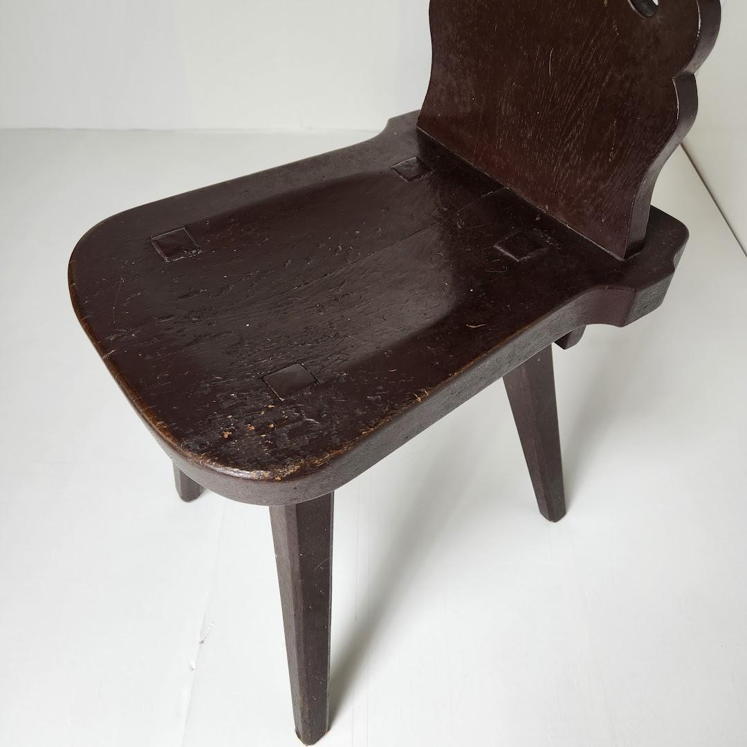 アンティーク 北欧レトロ 装飾 木製椅子 チャーチチェア ダイニングチェア