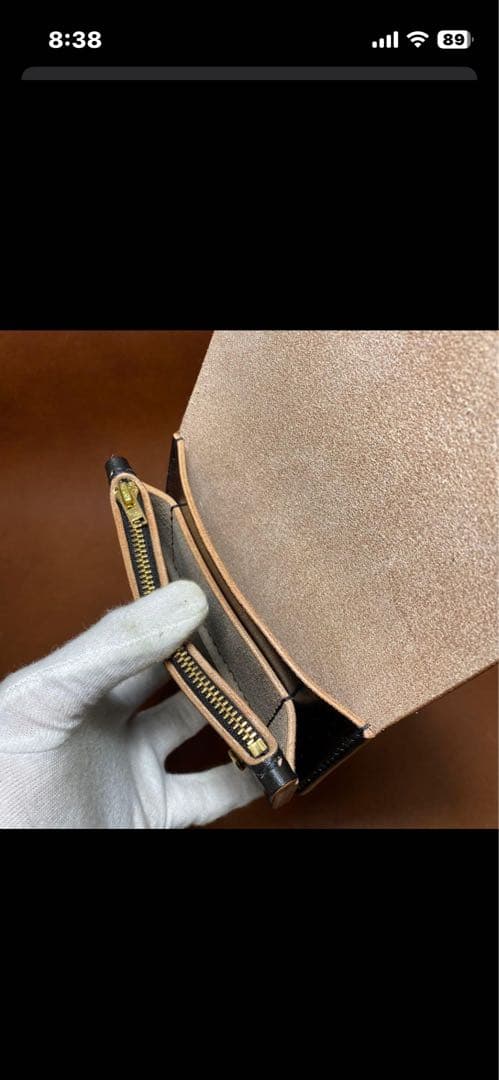 昭南ベンズ丘染め 茶芯ブラック トラッカーウォレット ブラス 未使用