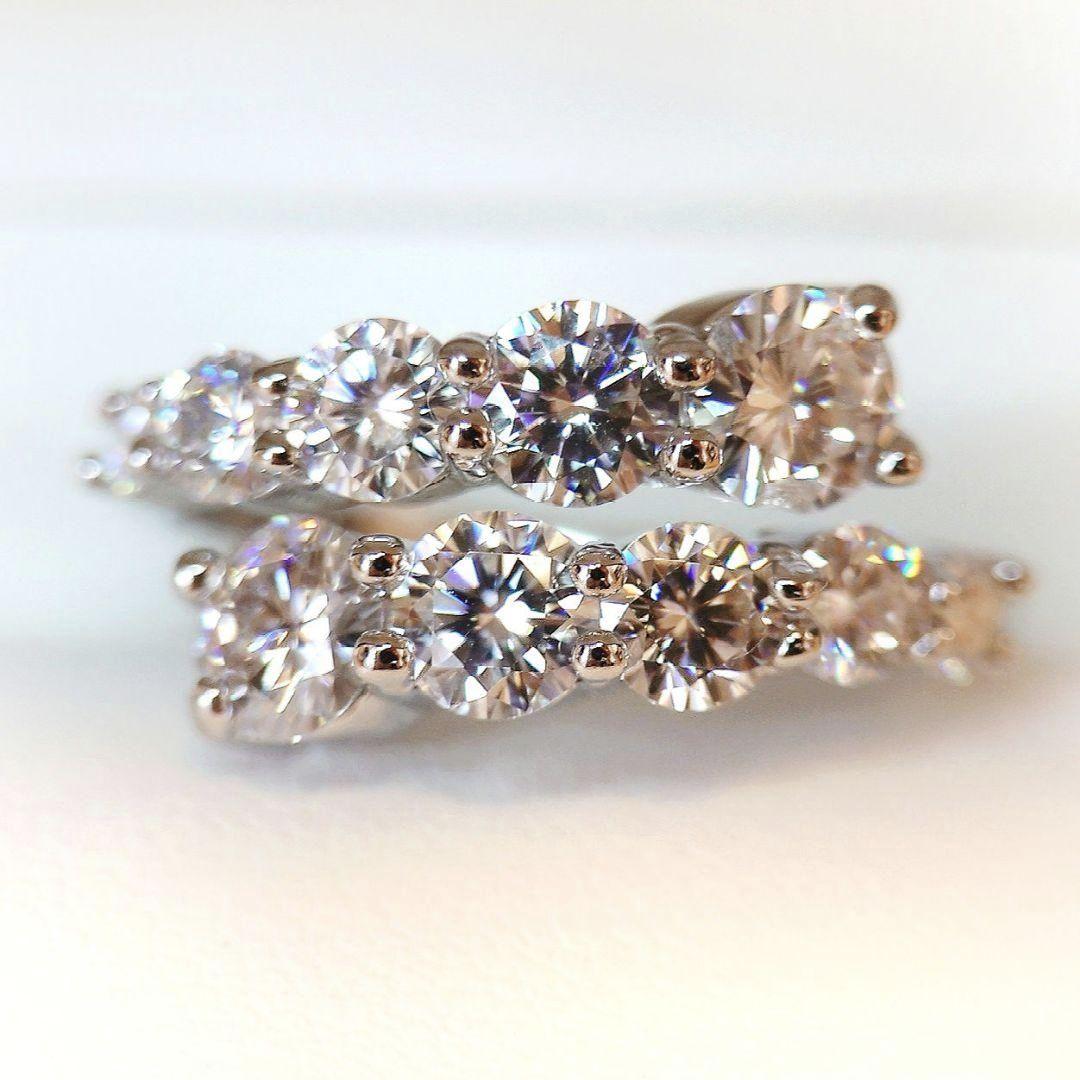 2531 最高級 モアサナイト リング ラウンド オープン シルバー 限定