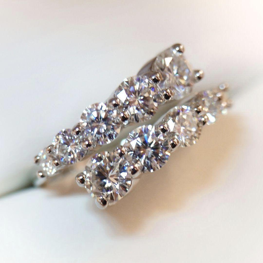 2531 最高級 モアサナイト リング ラウンド オープン シルバー 限定