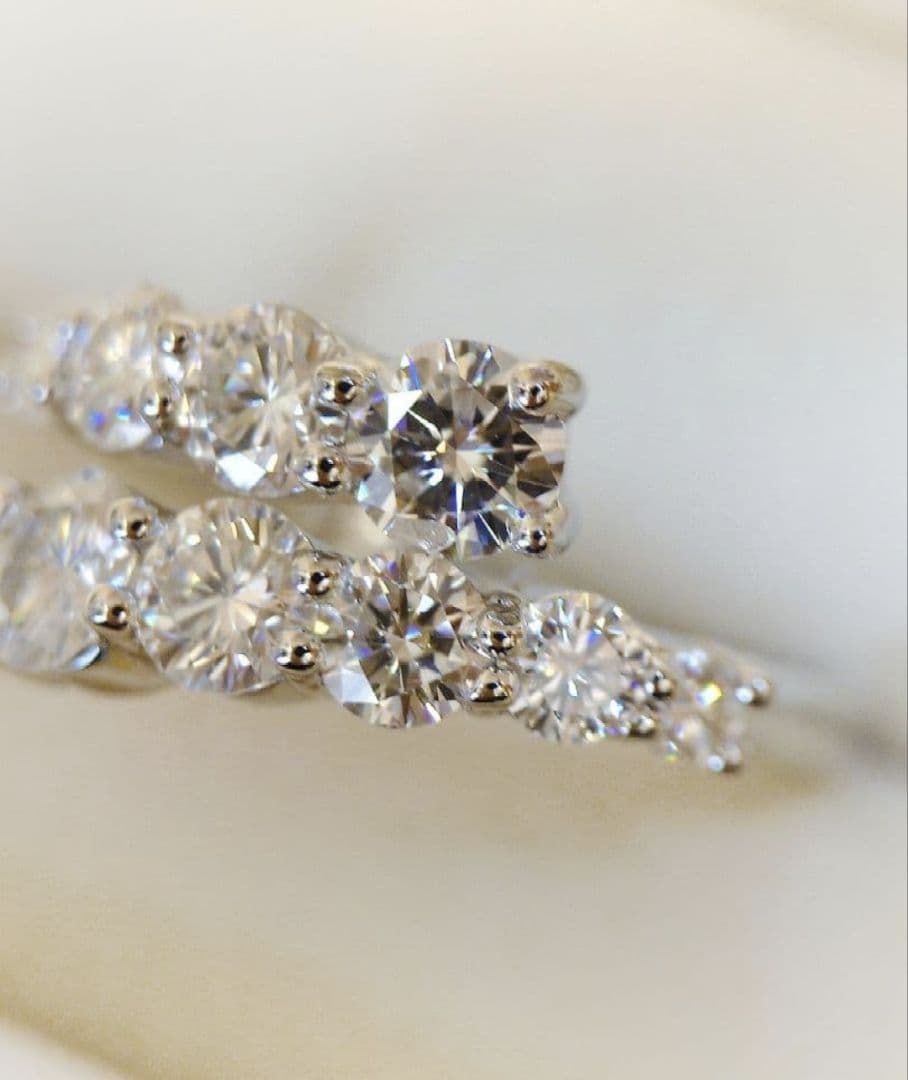 2531 最高級 モアサナイト リング ラウンド オープン シルバー 限定