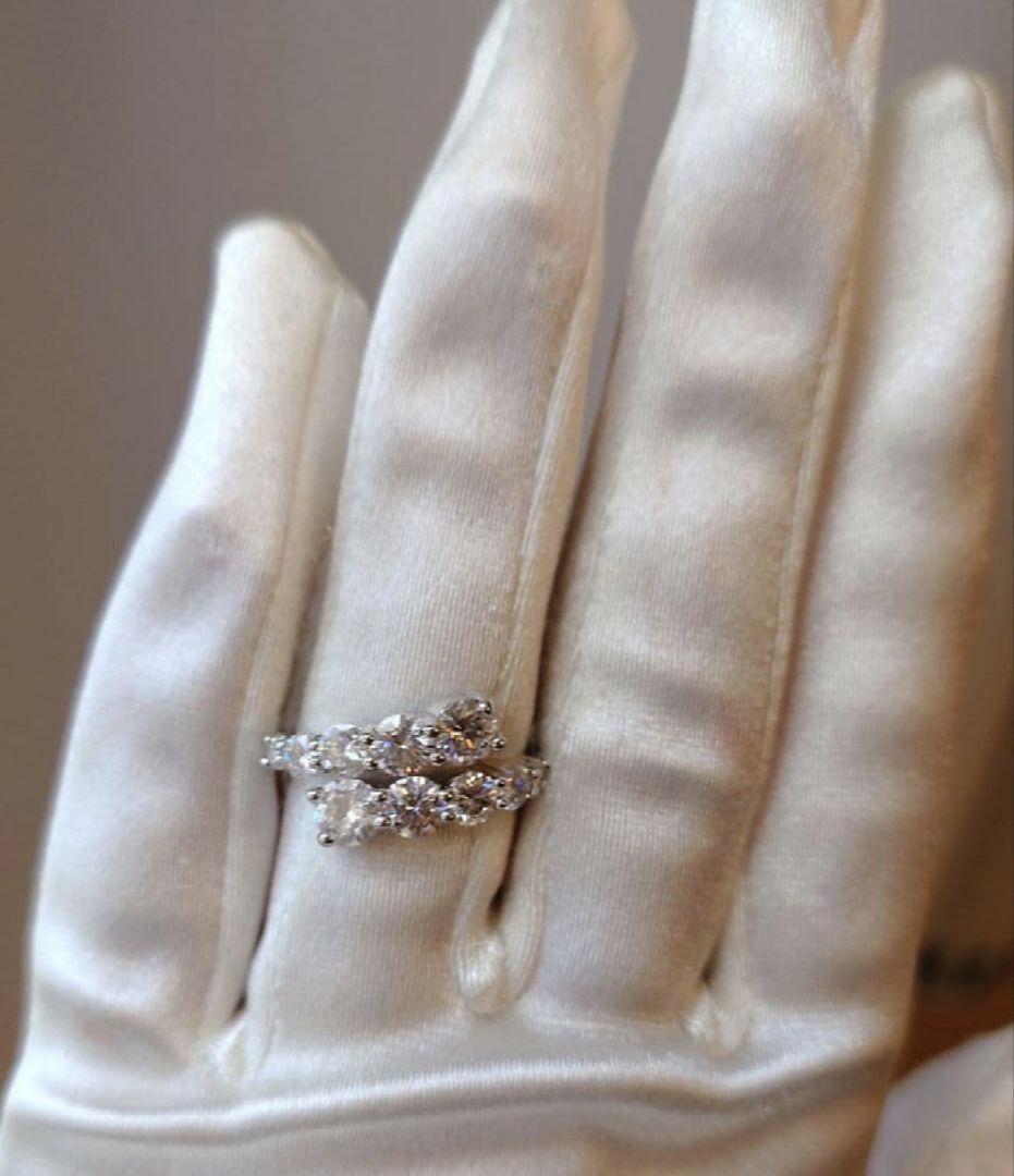 2531 最高級 モアサナイト リング ラウンド オープン シルバー 限定