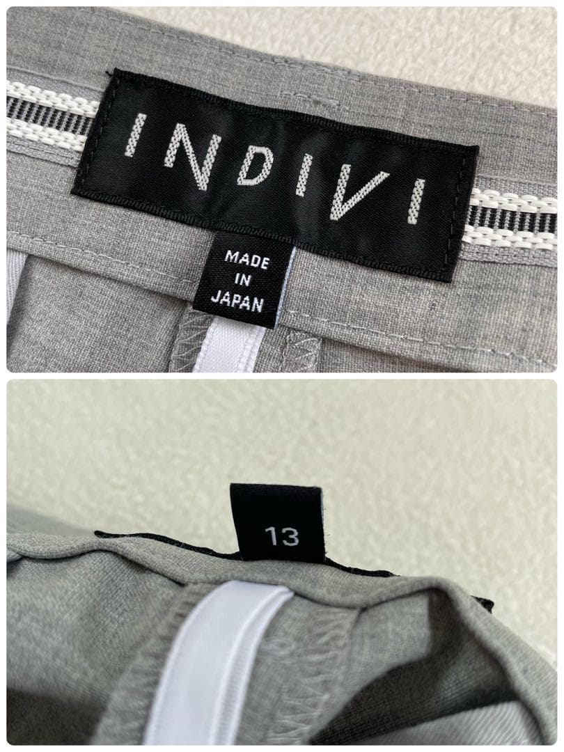 【極美品・未使用級】インディヴィ YUNSA 洗える パンツスーツ セットアップ