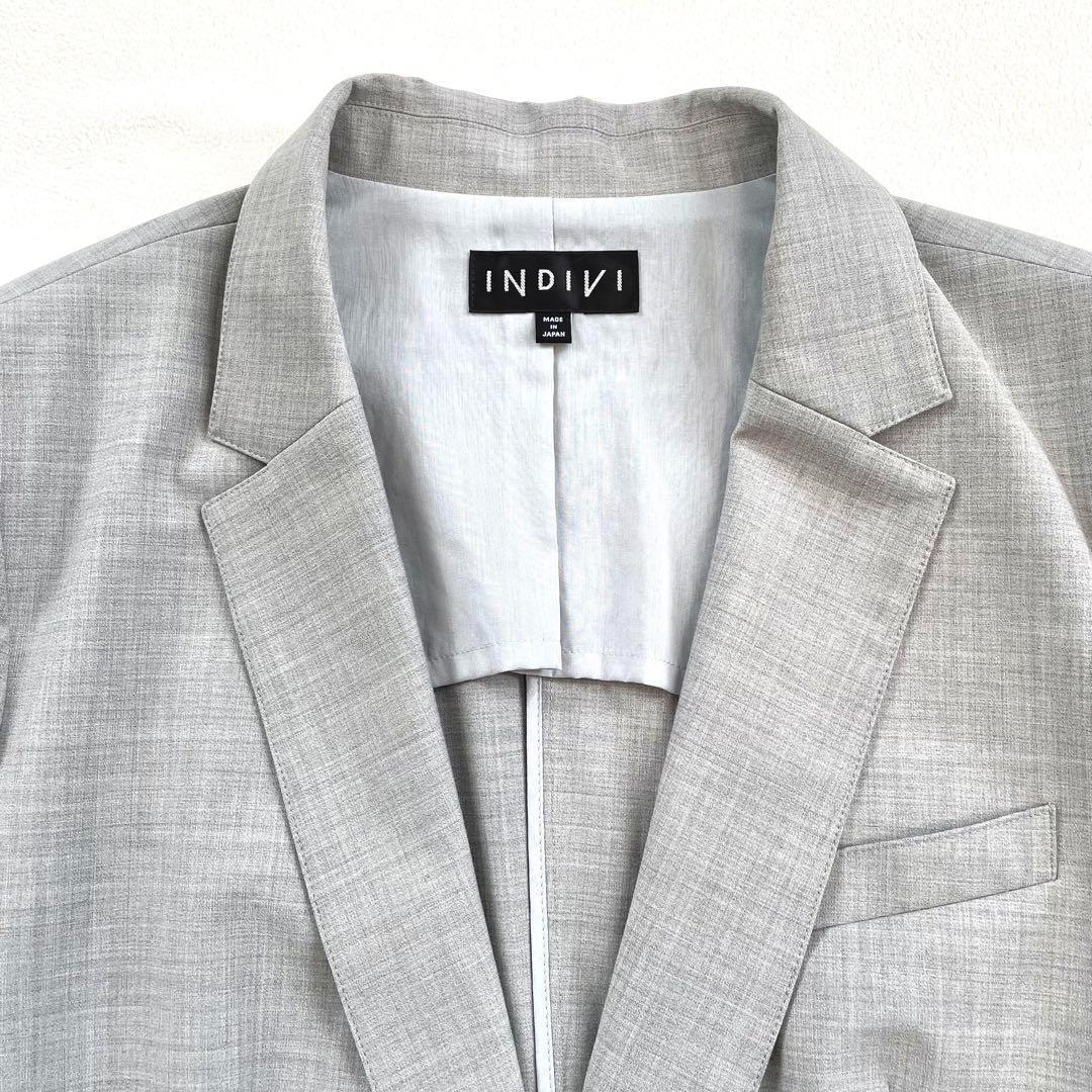 【極美品・未使用級】インディヴィ YUNSA 洗える パンツスーツ セットアップ