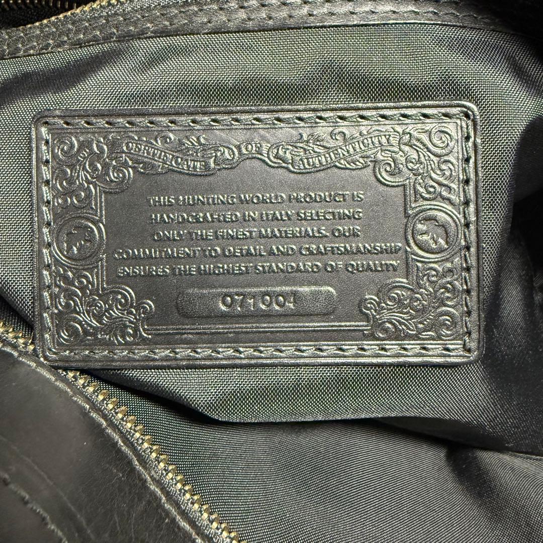 ハンティングワールド バチュー ナイロン レザー トートバック A4 ブラック