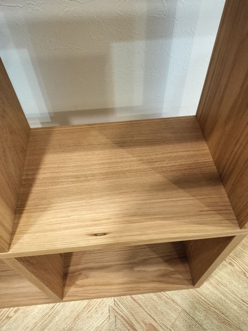 無印良品　スタッキングシェルフ３段×２列・スタッキングチェスト付き・オーク材