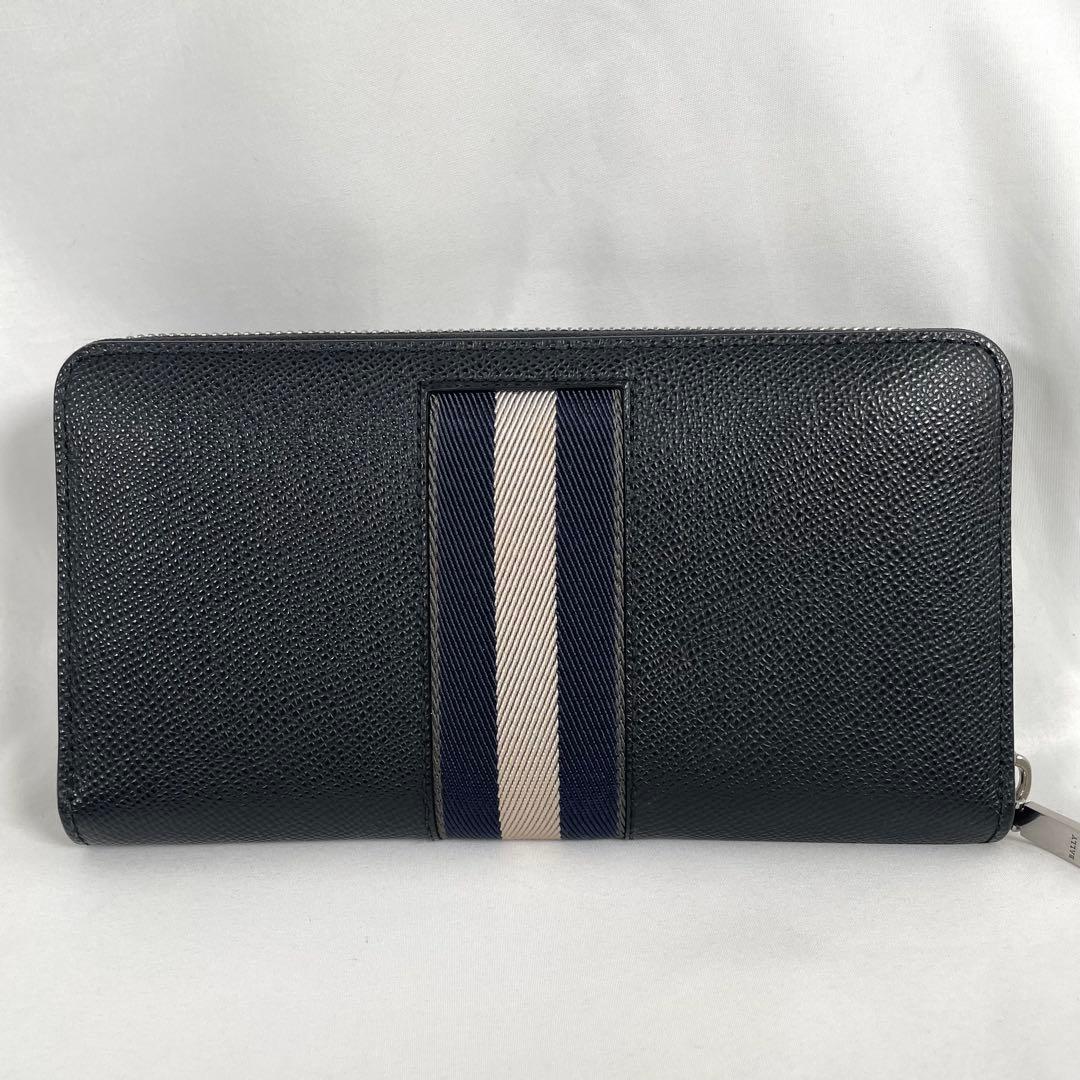 未使用に近い BALLY バリー 長財布 ラウンドファスナー Ribbon