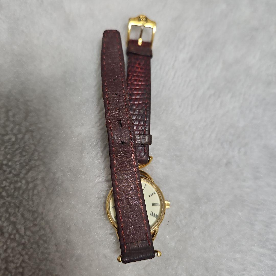 GUCCI アナログ時計 ブラウンレザーベルト