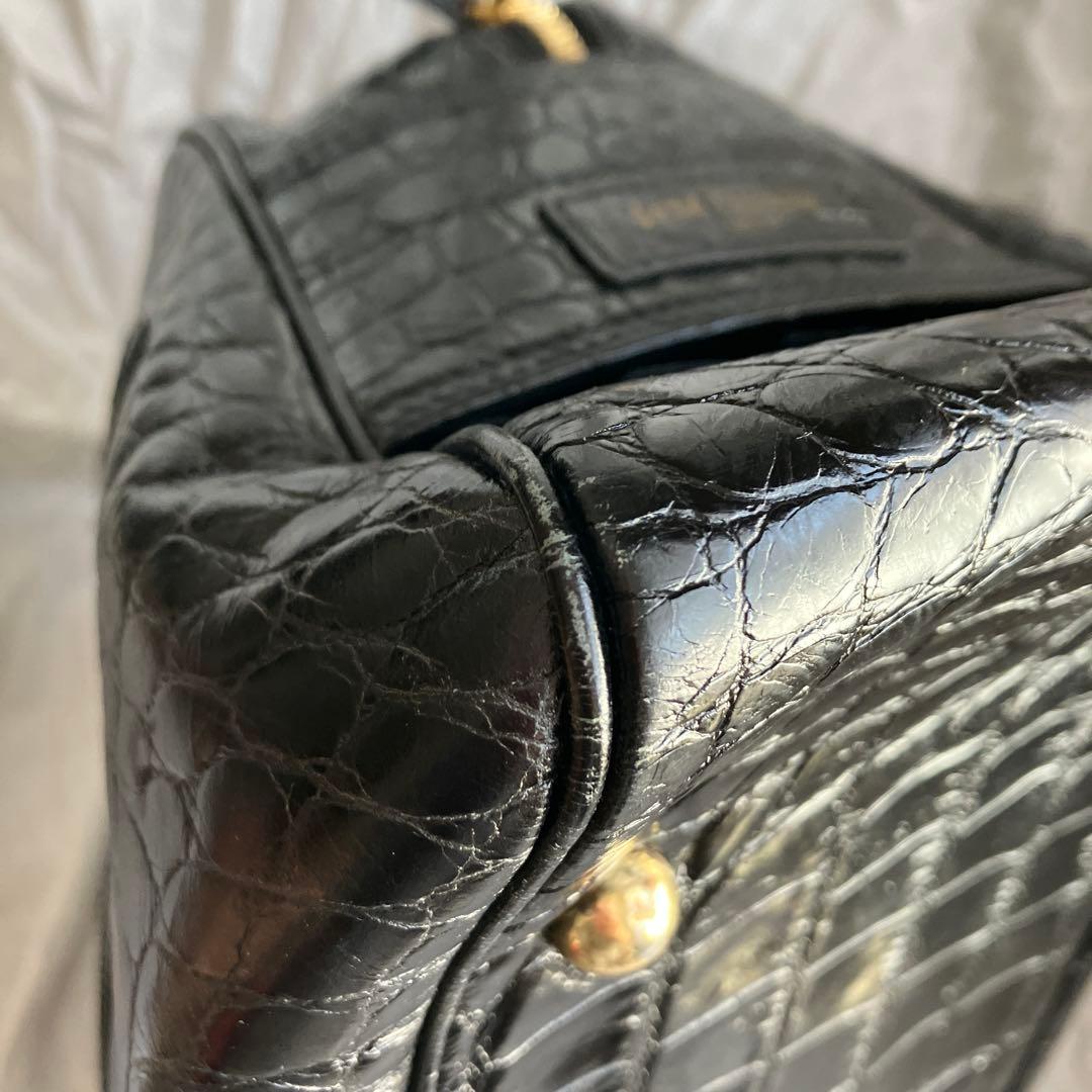 J&M DAVIDSON ブラックハンドバッグ　ボストンバッグ