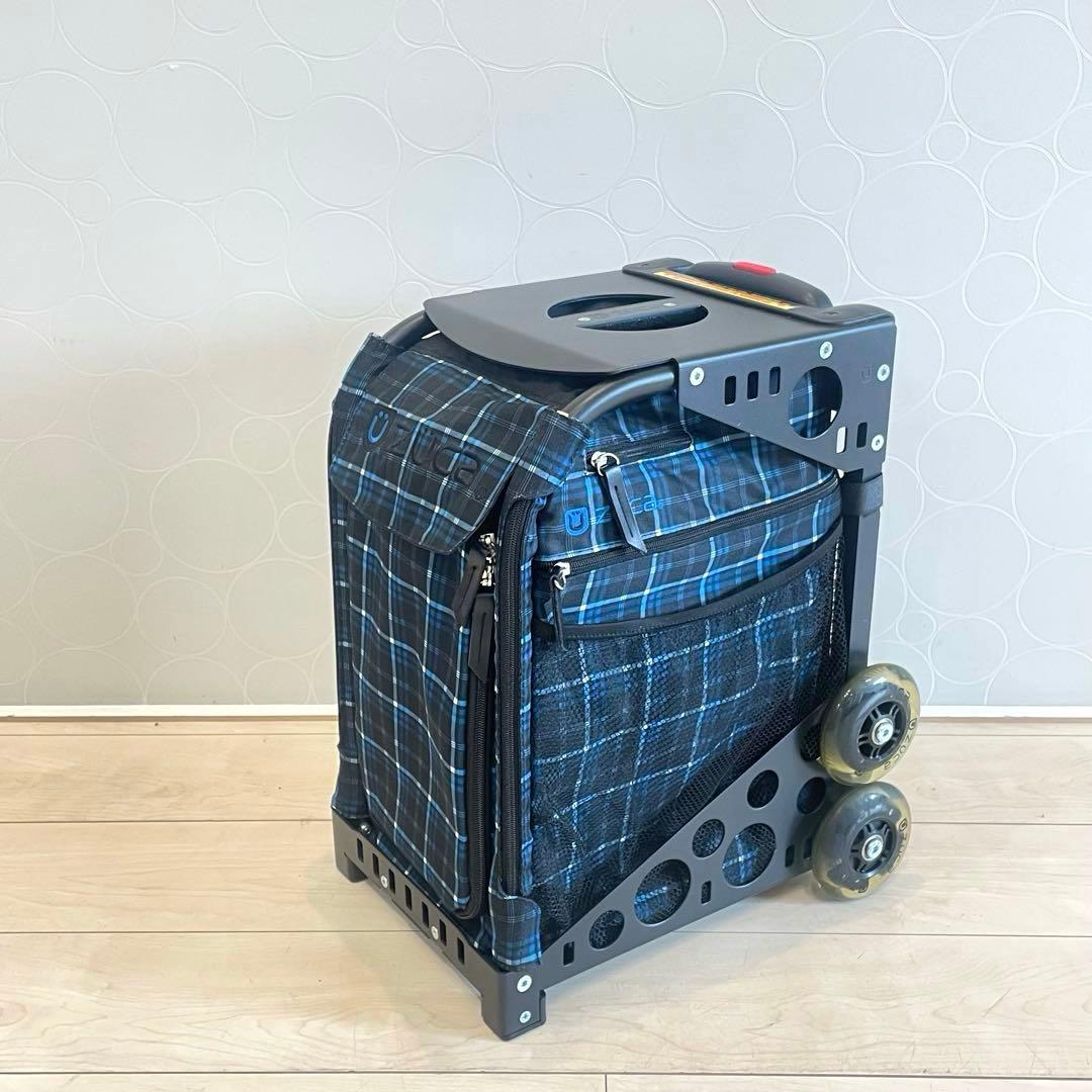 【美品】ZÜCA ズーカ キャリーバッグ 座れる スポーツ 旅行 遠征 チェック