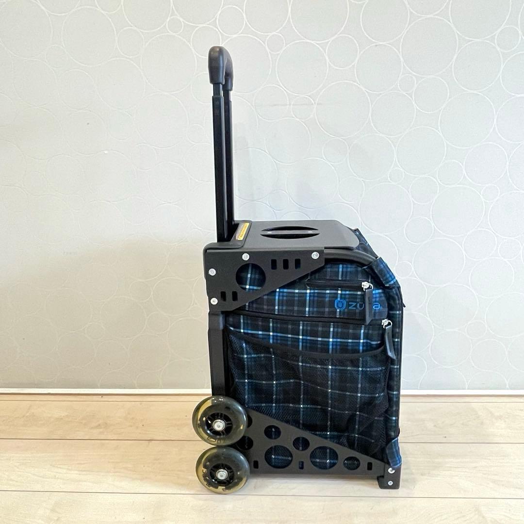 【美品】ZÜCA ズーカ キャリーバッグ 座れる スポーツ 旅行 遠征 チェック