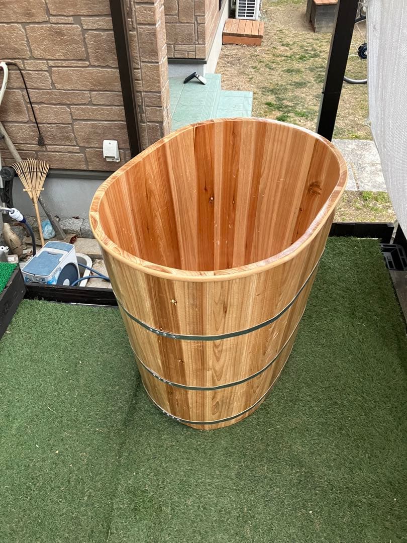 木製　風呂釜　浴槽　木の浴槽　浴槽　木桶　樽